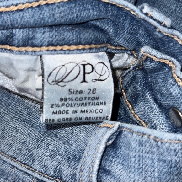 Express DPD Bootcut Jeans Low Rise Y2K Blue - Picture 6 of 10